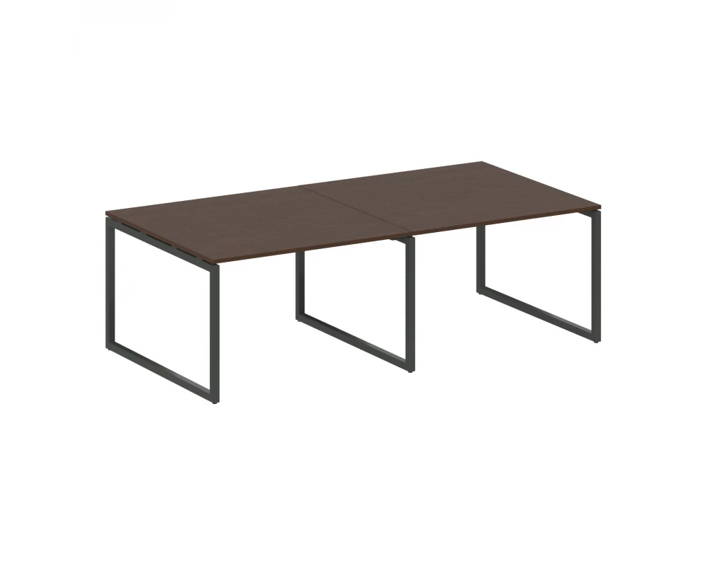 Перег. стол (2 столешницы) на О-образном м/к 2400x1235x750 Metal System Quattro 4x4