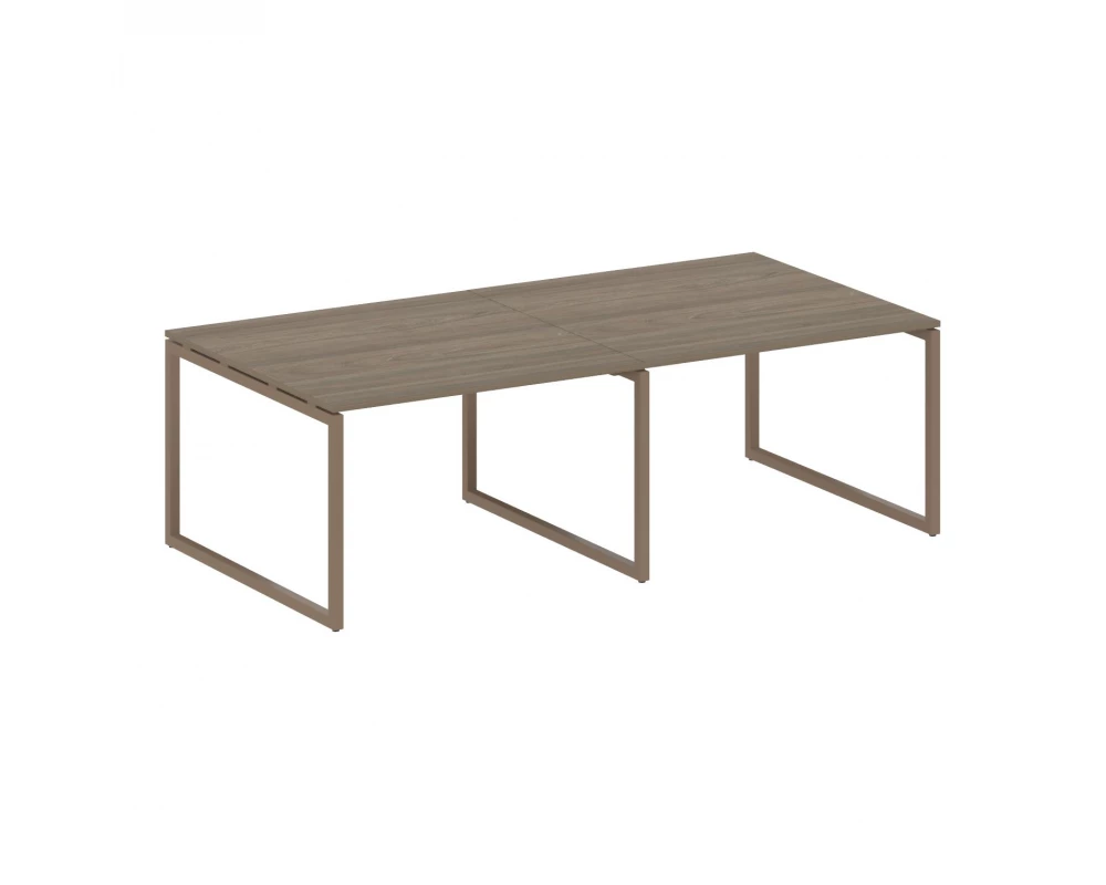 Перег. стол (2 столешницы) на О-образном м/к 2400x1235x750 Metal System Quattro 4x4