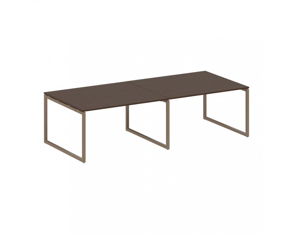 Перег. стол (2 столешницы) на О-образном м/к 2800x1235x750 Metal System Quattro 4x4