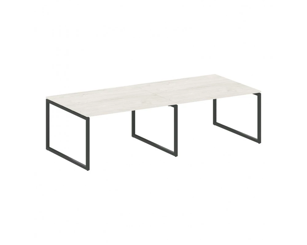 Перег. стол (2 столешницы) на О-образном м/к 2800x1235x750 Metal System Quattro 4x4