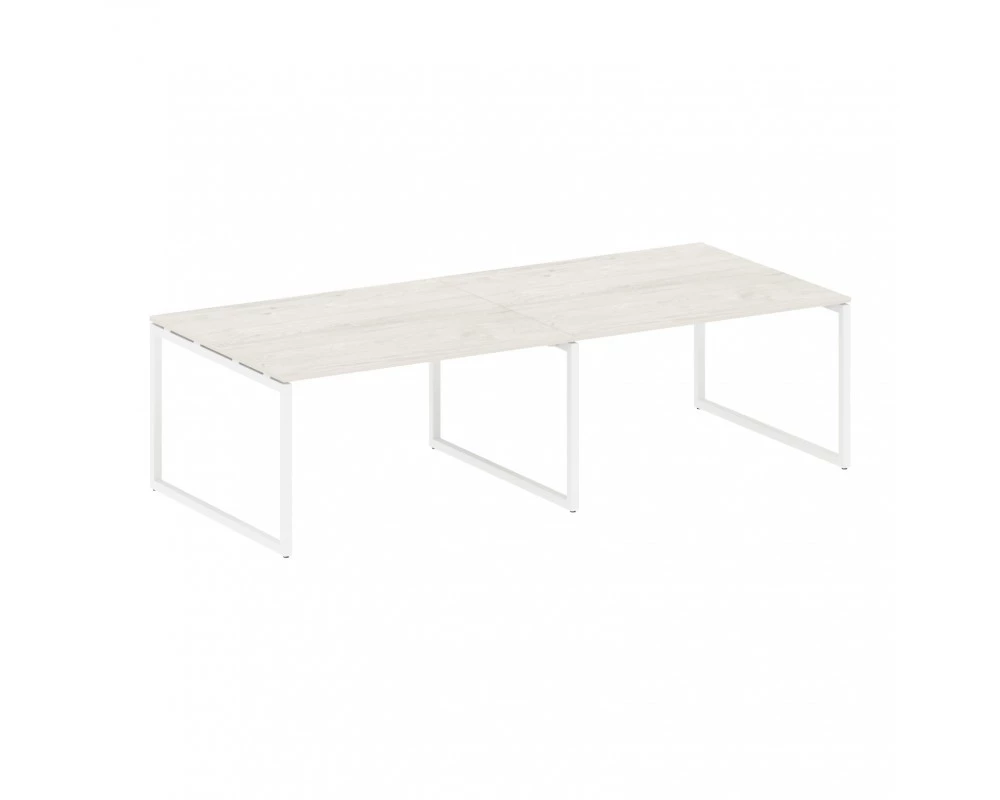 Перег. стол (2 столешницы) на О-образном м/к 2800x1235x750 Metal System Quattro 4x4