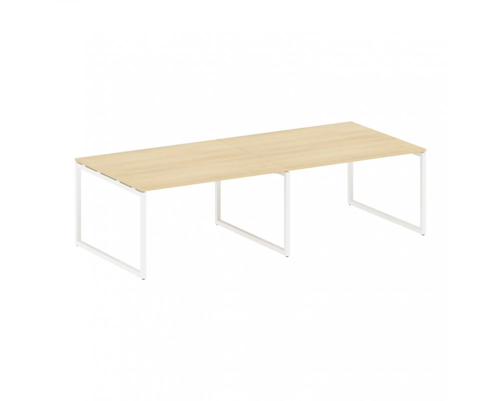 Перег. стол (2 столешницы) на О-образном м/к 2800x1235x750 Metal System Quattro 4x4