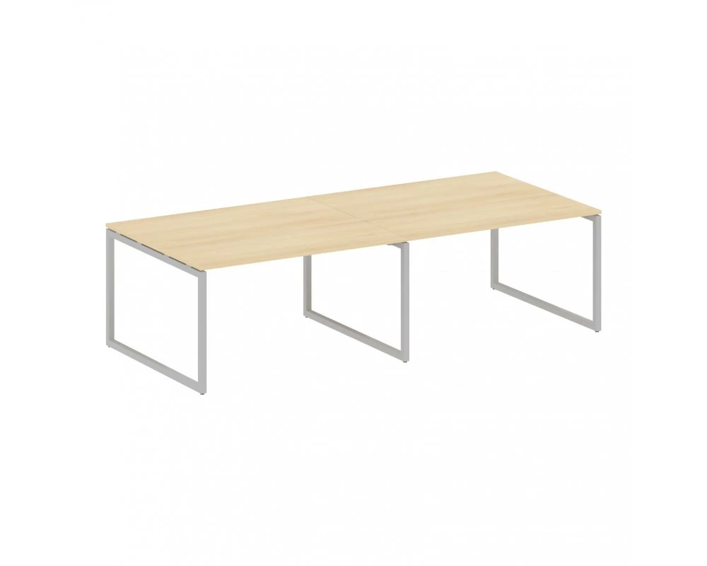 Перег. стол (2 столешницы) на О-образном м/к 2800x1235x750 Metal System Quattro 4x4