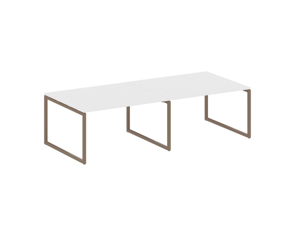 Перег. стол (2 столешницы) на О-образном м/к 2800x1235x750 Metal System Quattro 4x4