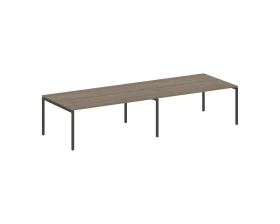 Переговорный стол (2 столешницы) на П-образном м/к 3600x1235x750 Metal System Quattro 4x4 images