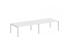Переговорный стол (2 столешницы) на П-образном м/к 3600x1235x750 Metal System Quattro 4x4 images