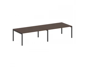 Переговорный стол (2 столешницы) на П-образном м/к 3600x1235x750 Metal System Quattro 5x5 images