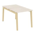 Денвер светлый/Дуб светлый/Металл белый