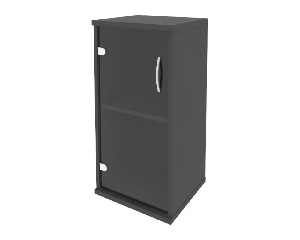 Шкаф низкий узкий левый 1 низкая дверь стекло Riva