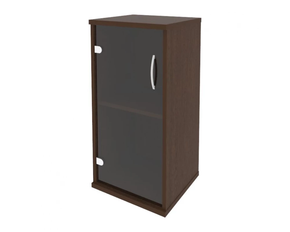 Шкаф низкий узкий левый 1 низкая дверь стекло Riva