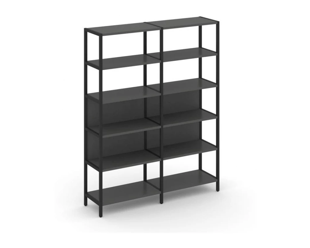 Двухсекционный стеллаж пятиярусный 1590х400х1980 Shelf System