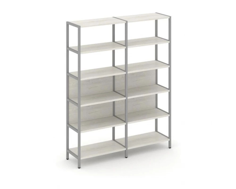 Двухсекционный стеллаж пятиярусный 1590х400х1980 Shelf System