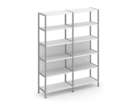 Двухсекционный стеллаж пятиярусный 1590х400х1980 Shelf System images