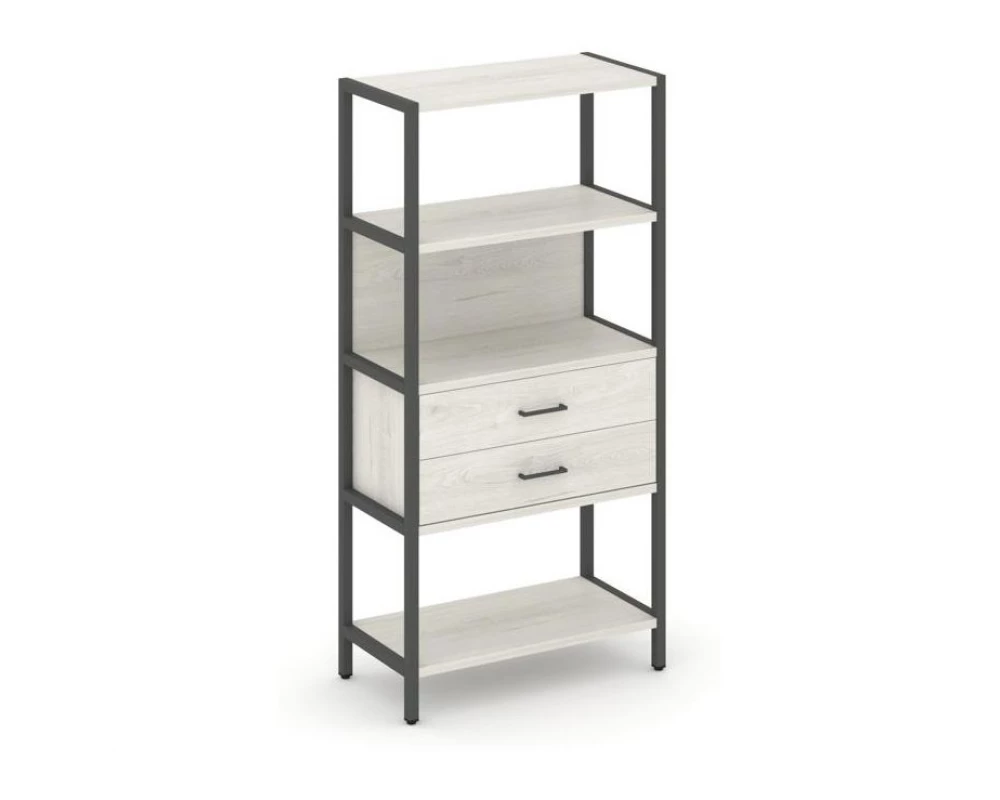 Односекционный стеллаж четырехярусный с ящиками 810х400х1613 Shelf System