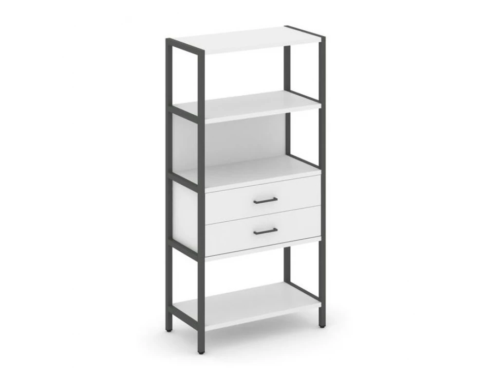Односекционный стеллаж четырехярусный с ящиками 810х400х1613 Shelf System