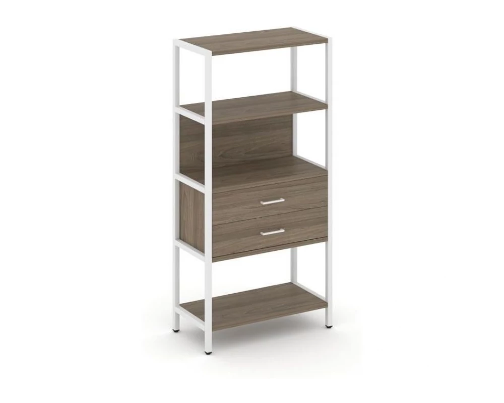 Односекционный стеллаж четырехярусный с ящиками 810х400х1613 Shelf System