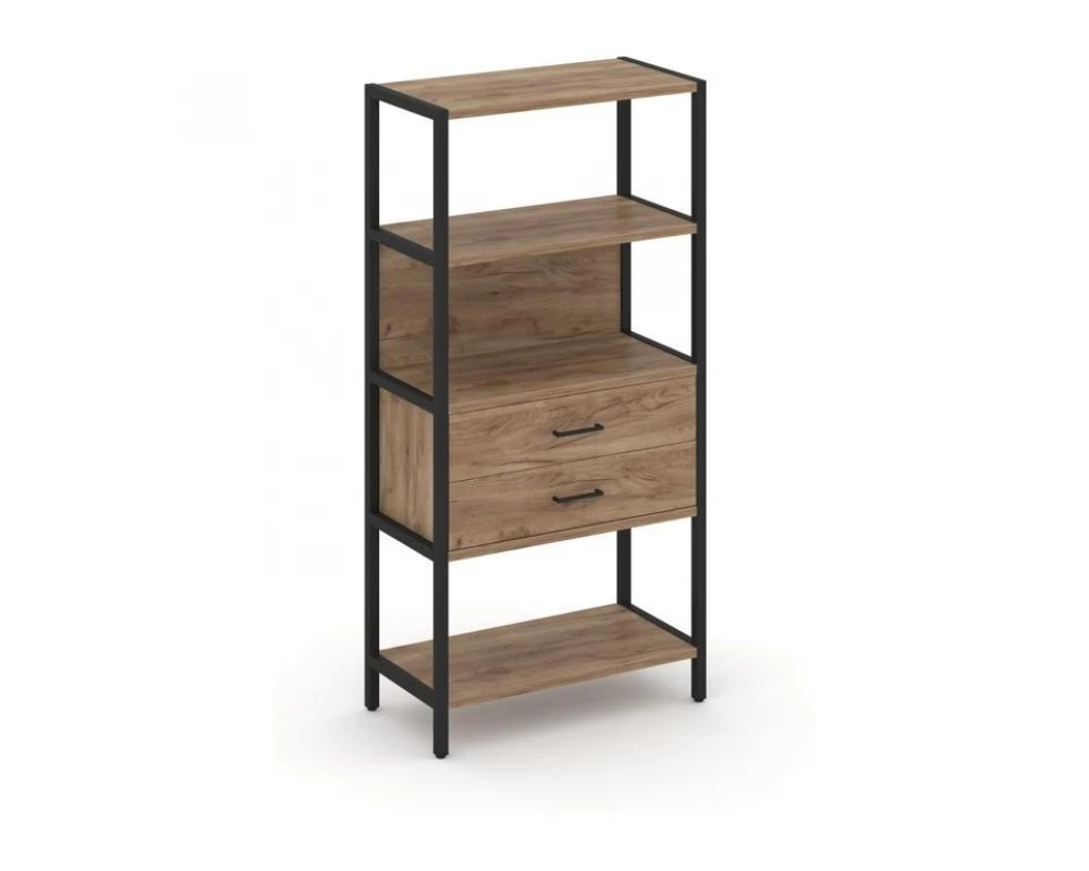 Односекционный стеллаж четырехярусный с ящиками 810х400х1613 Shelf System