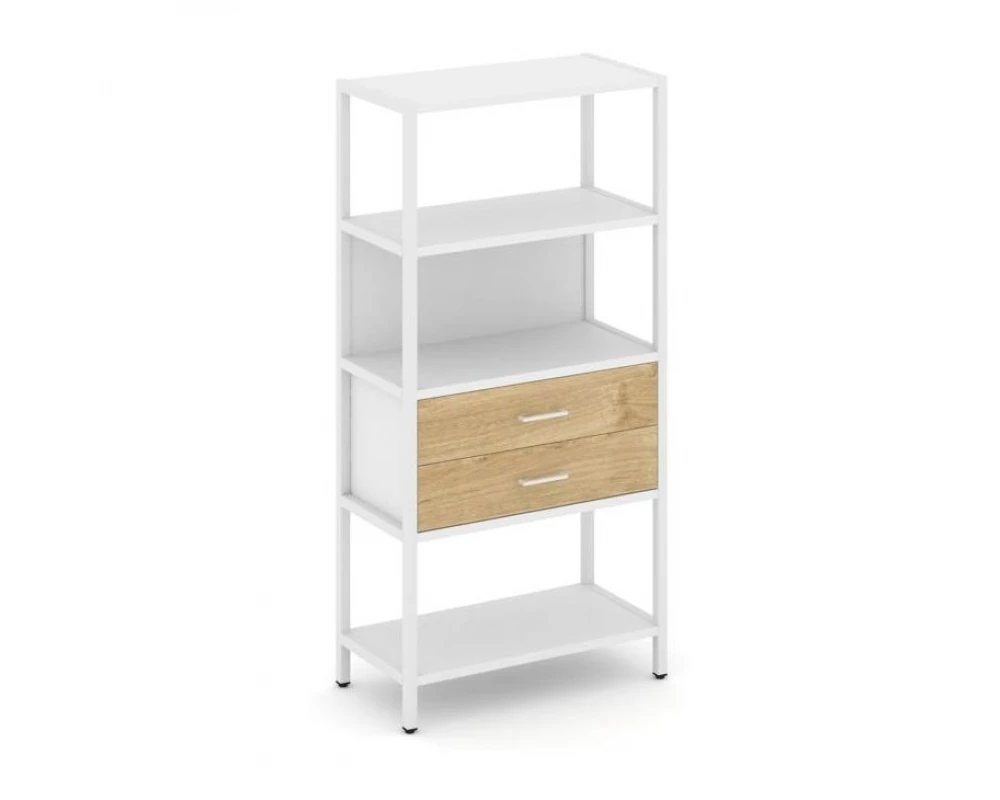 Односекционный стеллаж четырехярусный с ящиками 810х400х1613 Shelf System