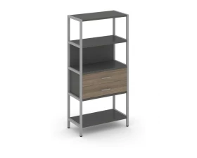 Односекционный стеллаж четырехярусный с ящиками 810х400х1613 Shelf System images