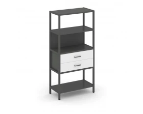 Односекционный стеллаж четырехярусный с ящиками 810х400х1613 Shelf System images