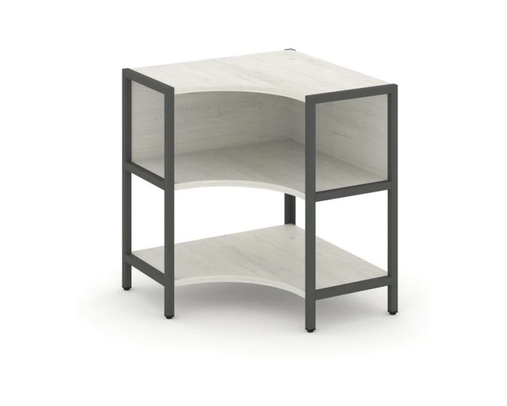 Односекционный угловой стеллаж двухярусный 810х810х879 Shelf System