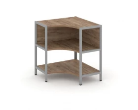 Односекционный угловой стеллаж двухярусный 810х810х879 Shelf System images