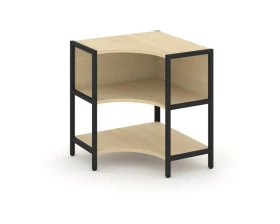 Односекционный угловой стеллаж двухярусный 810х810х879 Shelf System images