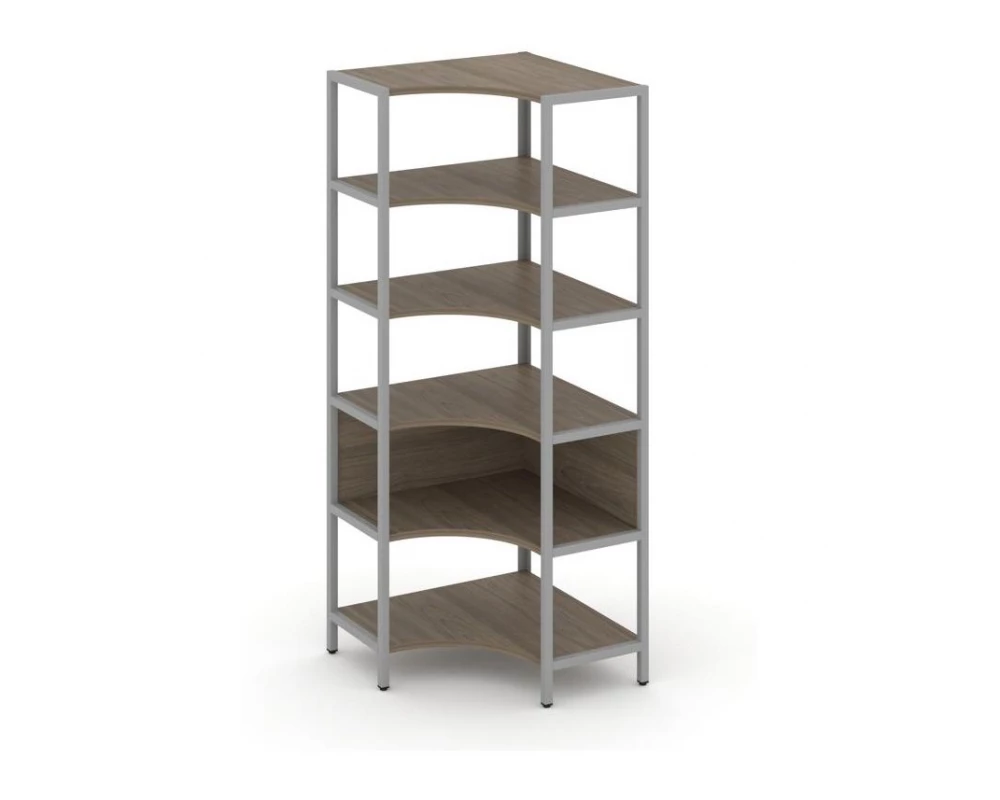 Односекционный угловой стеллаж пятиярусный 810х810х1980 Shelf System