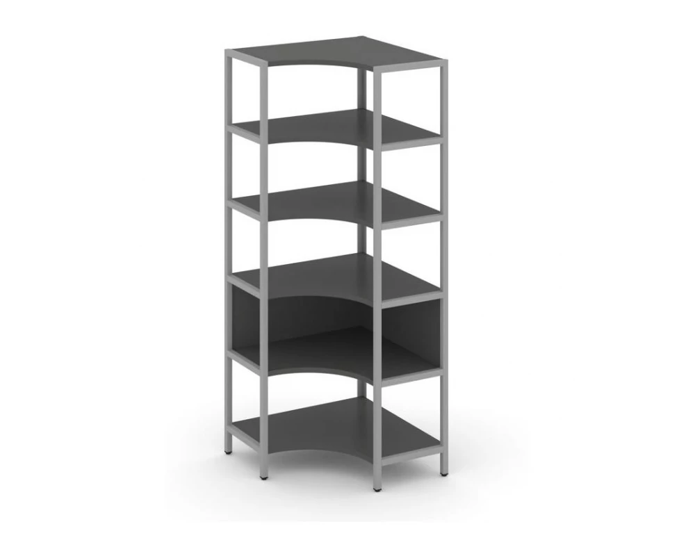 Односекционный угловой стеллаж пятиярусный 810х810х1980 Shelf System