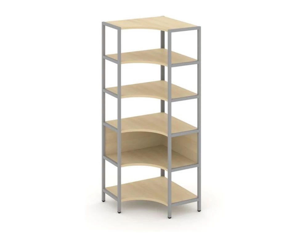 Односекционный угловой стеллаж пятиярусный 810х810х1980 Shelf System
