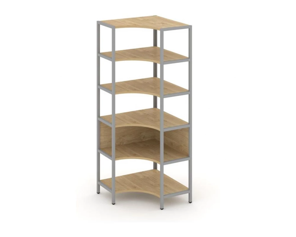 Односекционный угловой стеллаж пятиярусный 810х810х1980 Shelf System