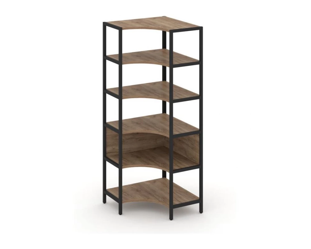 Односекционный угловой стеллаж пятиярусный 810х810х1980 Shelf System