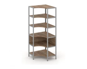 Односекционный угловой стеллаж пятиярусный 810х810х1980 Shelf System images