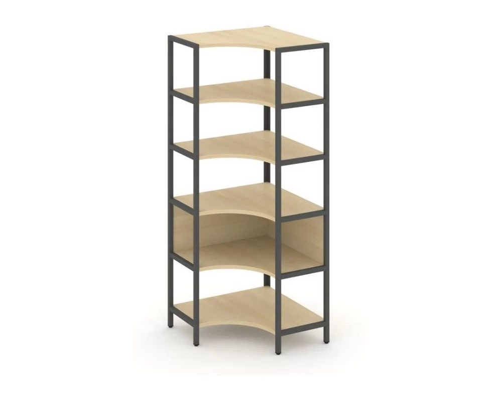 Односекционный угловой стеллаж пятиярусный 810х810х1980 Shelf System