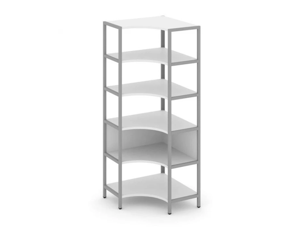 Односекционный угловой стеллаж пятиярусный 810х810х1980 Shelf System