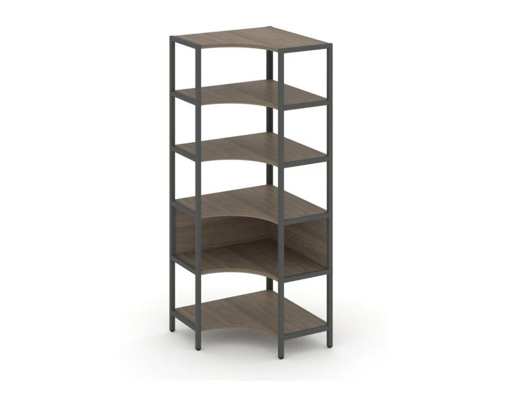 Односекционный угловой стеллаж пятиярусный 810х810х1980 Shelf System