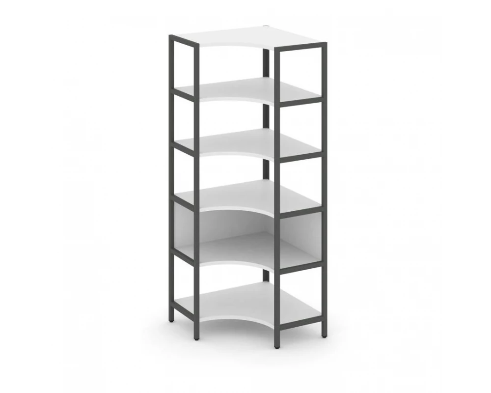 Односекционный угловой стеллаж пятиярусный 810х810х1980 Shelf System