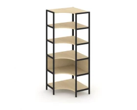 Односекционный угловой стеллаж пятиярусный 810х810х1980 Shelf System images