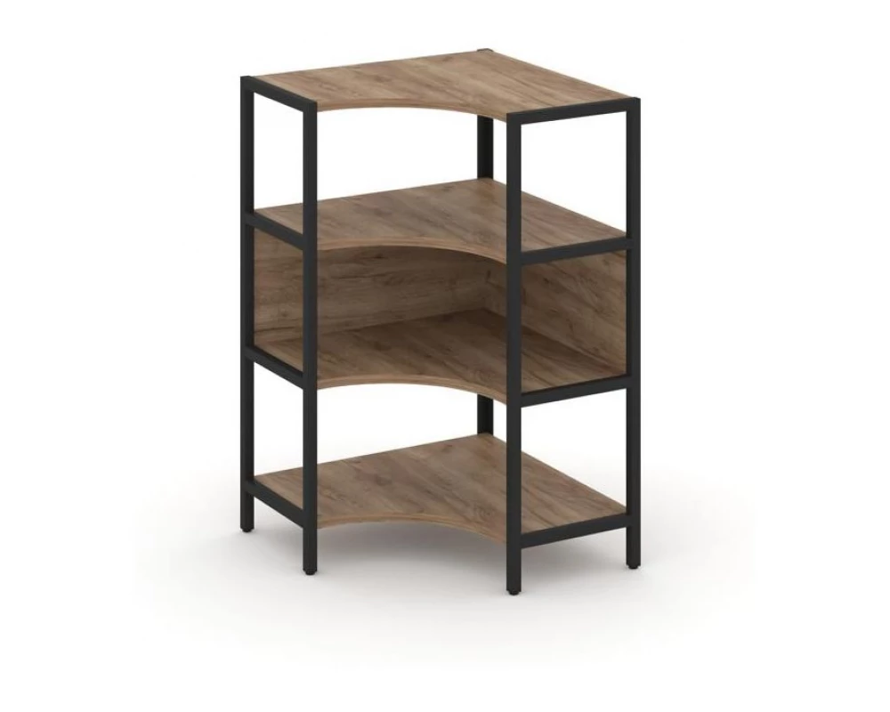 Односекционный угловой стеллаж трехярусный 810х810х1246 Shelf System