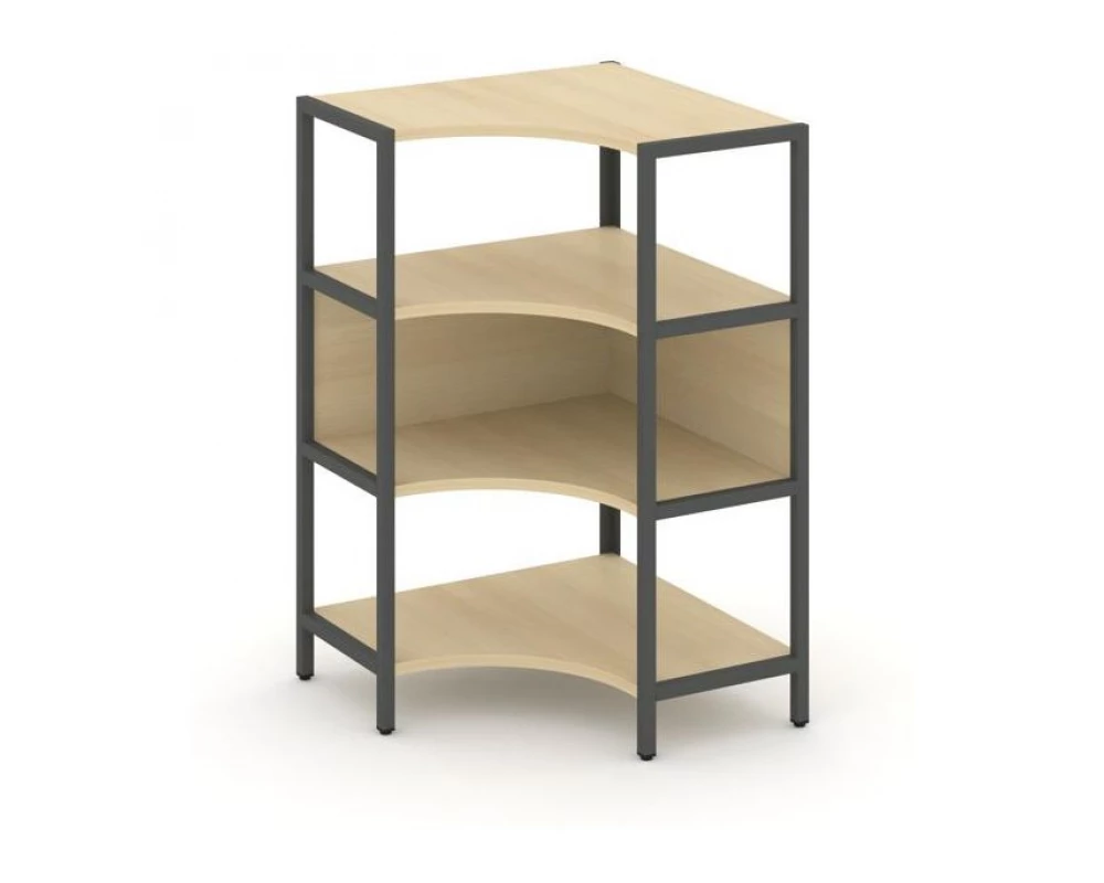 Односекционный угловой стеллаж трехярусный 810х810х1246 Shelf System