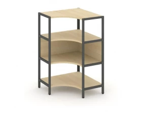 Односекционный угловой стеллаж трехярусный 810х810х1246 Shelf System images