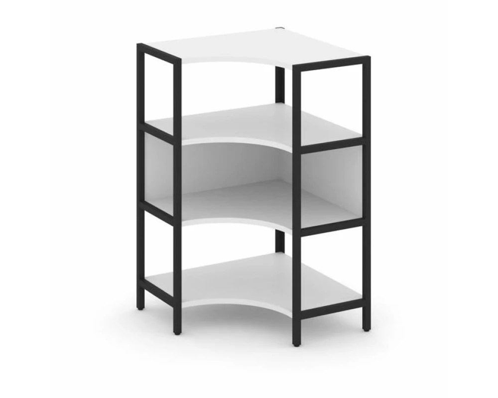 Односекционный угловой стеллаж трехярусный 810х810х1246 Shelf System