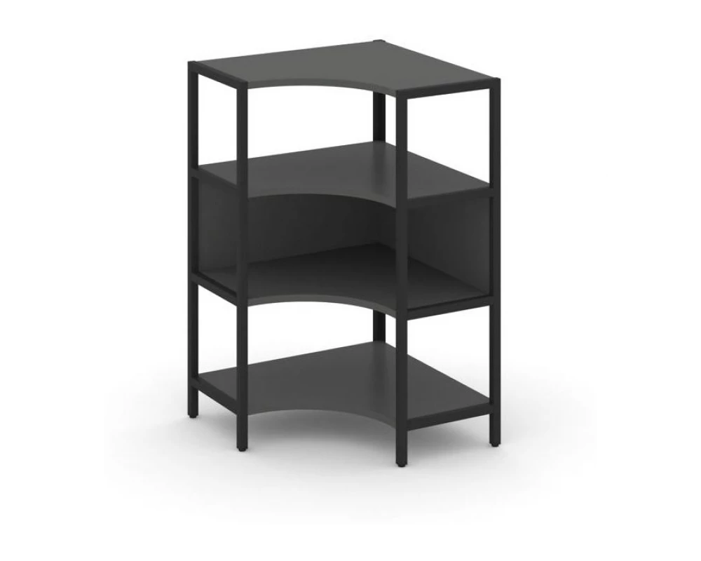 Односекционный угловой стеллаж трехярусный 810х810х1246 Shelf System