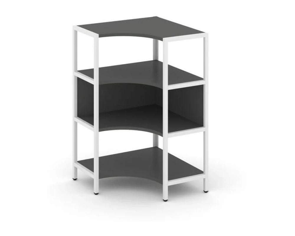Односекционный угловой стеллаж трехярусный 810х810х1246 Shelf System