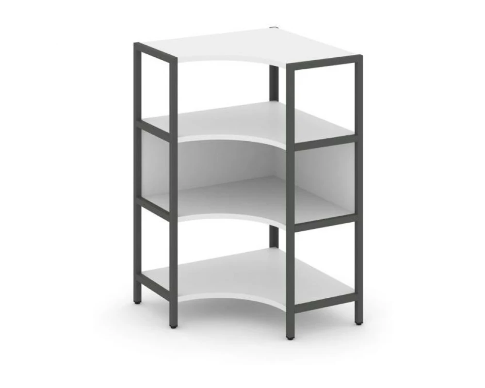Односекционный угловой стеллаж трехярусный 810х810х1246 Shelf System