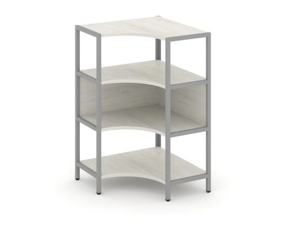 Односекционный угловой стеллаж трехярусный 810х810х1246 Shelf System
