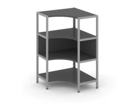 Односекционный угловой стеллаж трехярусный 810х810х1246 Shelf System images