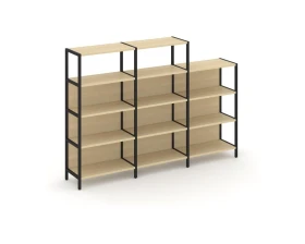 Трехсекционный стеллаж четырех/трехярусный 2370х400х879 Шелф Систем / Shelf System images