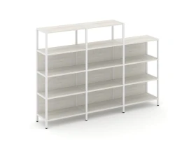 Трехсекционный стеллаж четырех/трехярусный 2370х400х879 Шелф Систем / Shelf System images