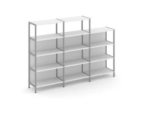 Трехсекционный стеллаж четырех/трехярусный 2370х400х879 Шелф Систем / Shelf System images